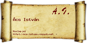 Ács István névjegykártya