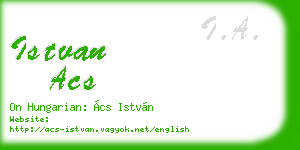 istvan acs business card