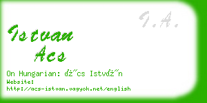 istvan acs business card